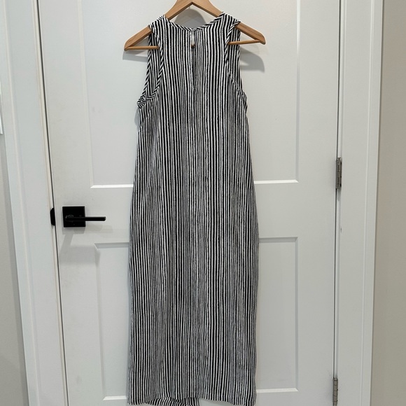 NWT Amour Vert Cortney Washable Silk Ink Striped Midi Dress Size S - Picture 8 of 10